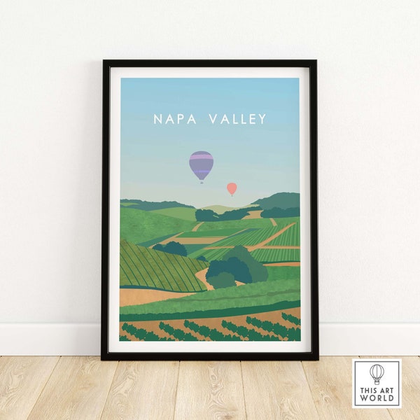 Napa Valley Print | California Print | Napa Valley Poster | Vineyard Wall Art | Wine Print | Napa Valley Gift Idea