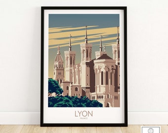 Lyon Poster France Wall Art Print | Lyon Gift