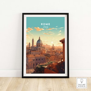 Rome Print | Italy Travel Poster | Birthday present | Wedding anniversary gift | Art Print