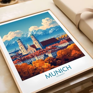 München Reiseplakat Geburtstagsgeschenk München Hochzeitstag Geschenk