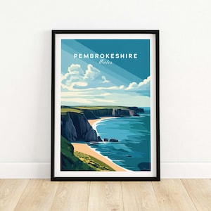 Pembrokeshire Wall Art Gift House Decoration Wales Poster Print Pembrokeshire Coast Decor Housewarming Gift Living Room