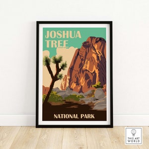 Joshua Tree Print |  National Park Poster | Vintage Travel Park Art Print | Joshua Tree Wall Art | Home Decor