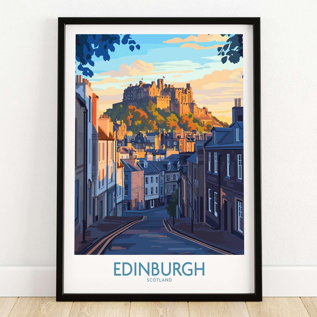 Edinburgh Wall Art Print Edinburgh Travel Print Wall Art Edinburgh Wall ...
