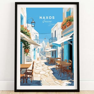 Poster di Naxos / Poster di viaggio / Arte per la casa / Regalo di compleanno / Regalo per anniversario di matrimonio