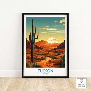 Tucson Art Print | Home Décor Poster Gift | Birthday present | Wedding anniversary gift | Wall Art Print
