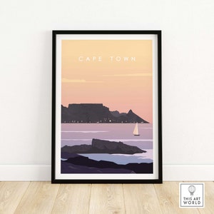 Cape Town Wall Art | South Africa Print | Travel Poster | Cape Town Gift | Minimalist Home Decor