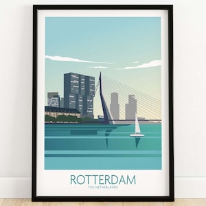 Rotterdam Poster | Wall Art Print | Travel Poster | Framed & Unframed Gift