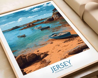 Impresión de la isla de Jersey / Decoración del hogar de las Islas del Canal
