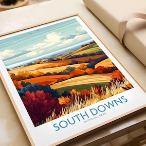 South Downs National Park Print South Downs Travel Print South Downs Artwork Wall Hanging Home Decoration