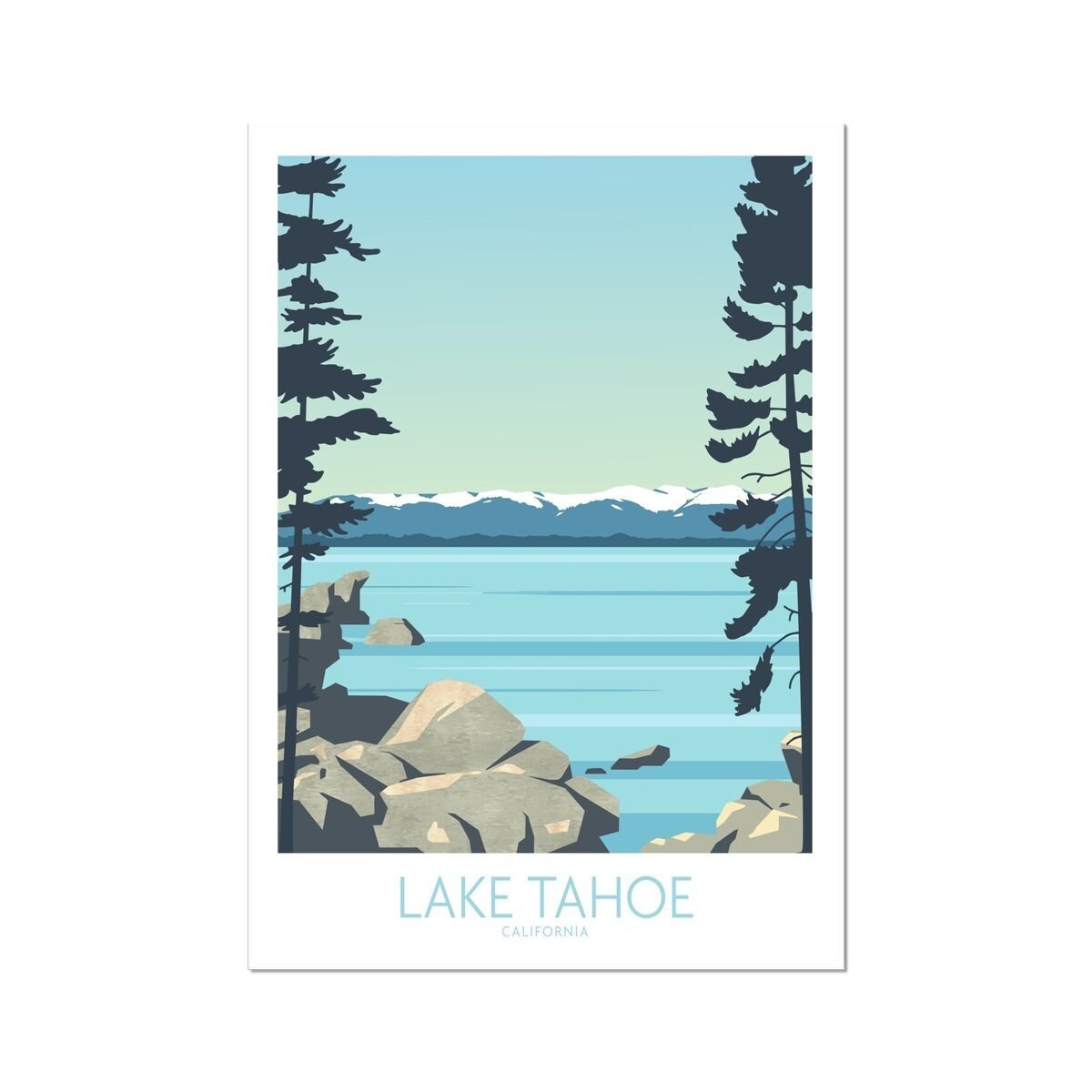 Lake Tahoe Print Lake Tahoe Poster Tahoe Wall Art - Etsy UK