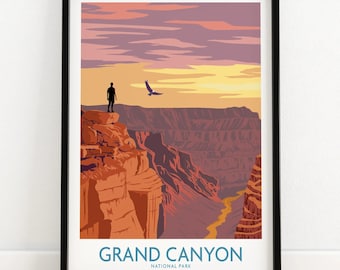Grand Canyon Poster Print | Grand Canyon Wall Art | National Park Poster Print | Grand Canyon Gift