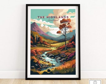 Scottish Highlands Wall Art | Birthday present | Wedding anniversary gift