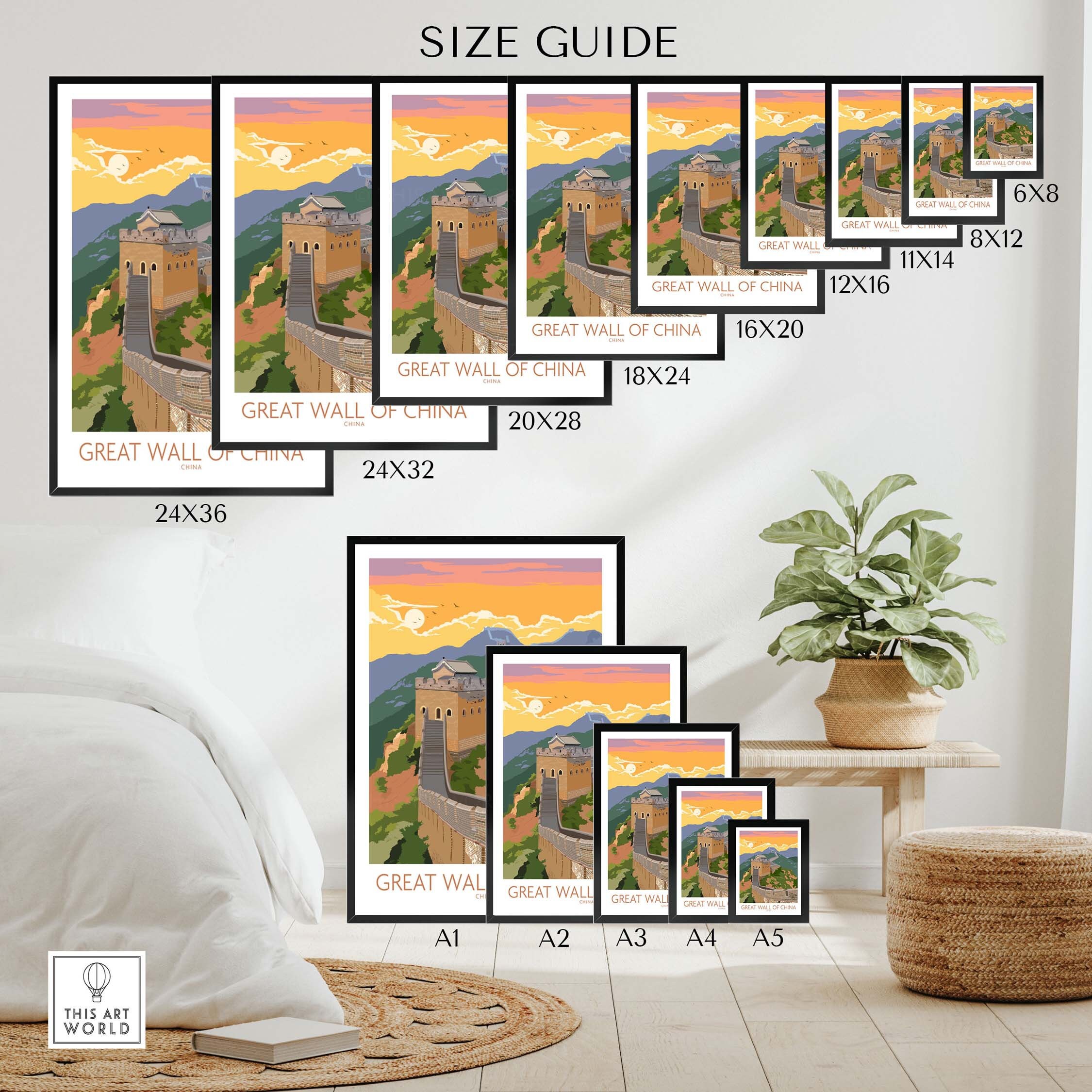 Discover Great Wall of China Print | Wall Art Travel Poster