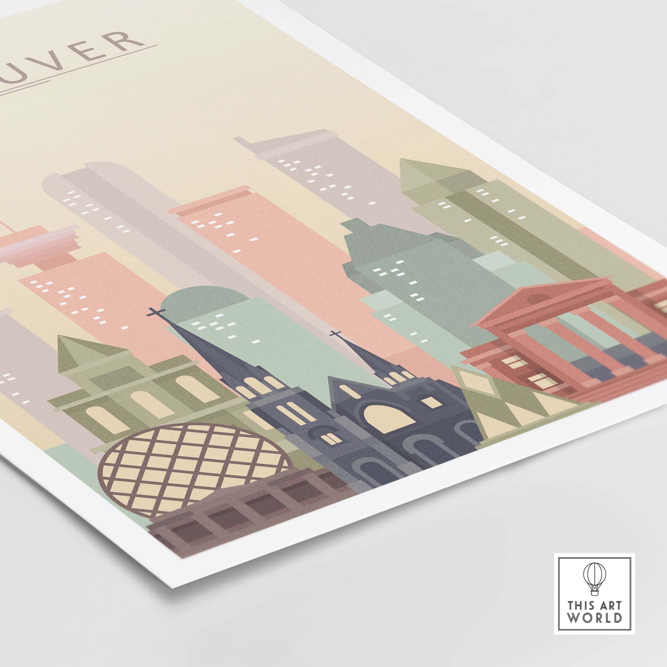 バンクーバーの街並みのプリント｜カナダのウォールアート