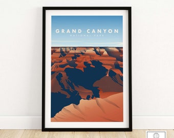 Grand Canyon Print | National Park Poster | Wall Art Home Decor | Arizona Art Print  | Grand Canyon Gift | Minimal Poster Print Art