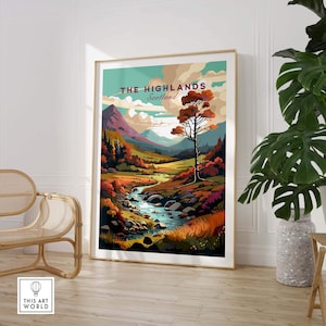 Scottish Highlands Wall Art | Birthday present | Wedding anniversary gift