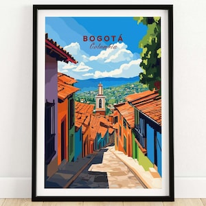 Bogota Travel Print Wall Art Colombia Wall Hanging Home Decor Bogota Art Lover Gift Bogota Birthday Present