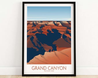 Grand Canyon National Park Art Print | National Park Poster | Gift Idea | Framed & Unframed Wall Art | Minimalist Home Decor Artwork