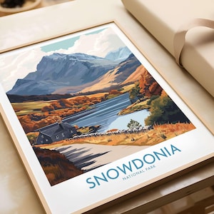 Snowdonia National Park Wall Art Print Snowdonia Poster Art Print Wall Art Wales Home Decor Artwork Snowdonia Poster Wales Gift room decor