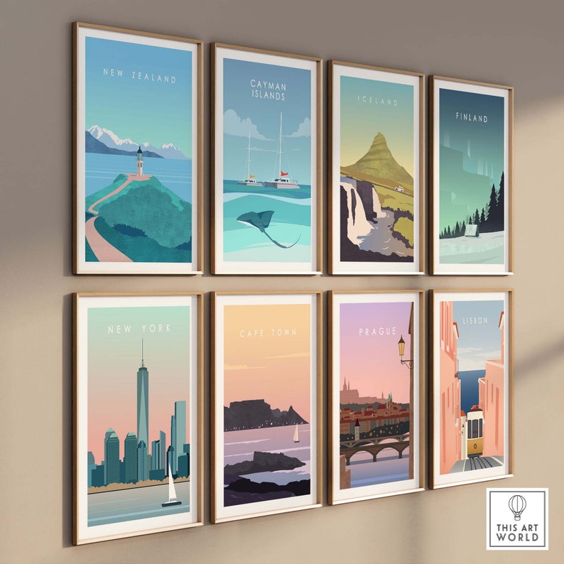 New Zealand Print NZ Wall Art New Zealand Art Travel Etsy