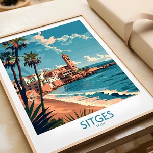 Sitges Print Art Spain Poster Sitges Wall Art Gift Sitges Present Home Decor Artwork Sitges