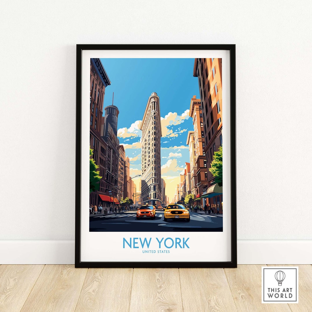 New York City Wall Art Print Travel Poster Home Gift Birthday Present ...