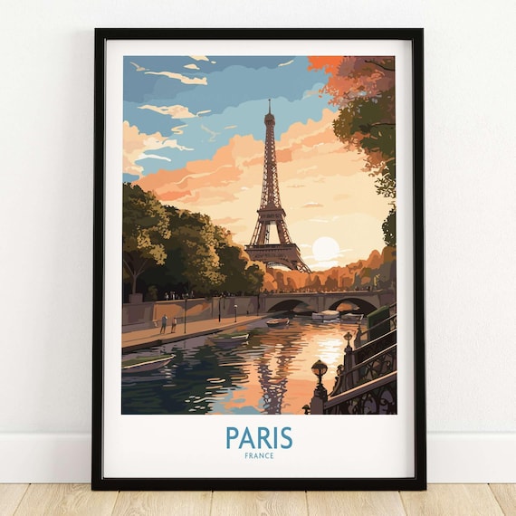 Paris Art Print | France Travel Poster | Birthday Present