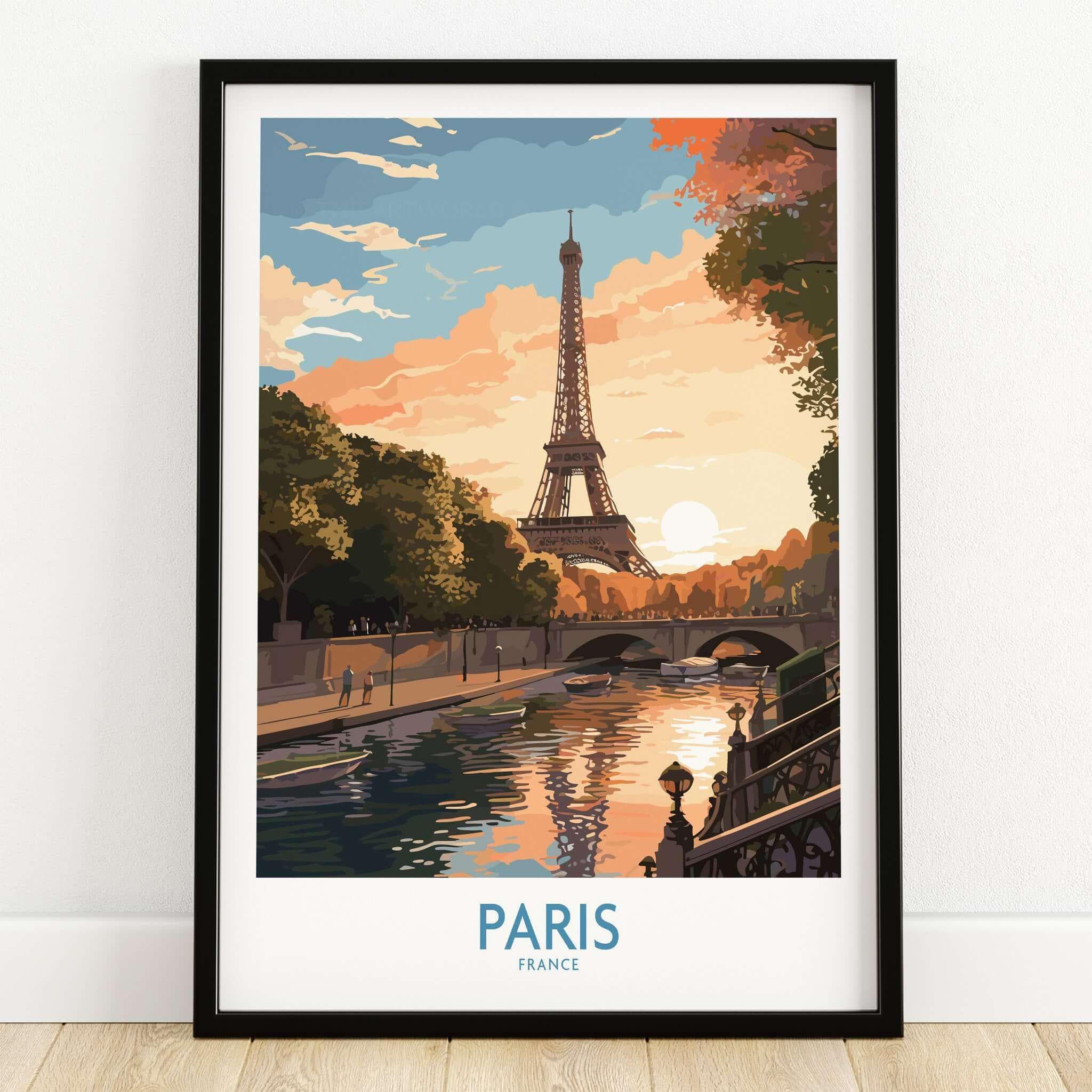 Paris Art Print | France Travel Poster | Birthday Present