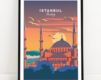 Affiche Istanbul, Turquie | Décoration murale | Idée cadeau