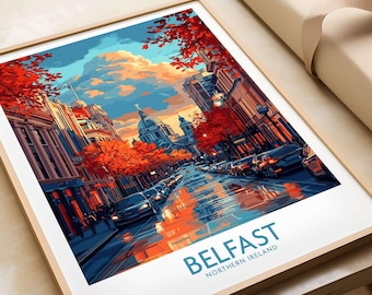 Belfast Poster Belfast Print Wall Art Belfast Home Décor Belfast Gift Art Lovers Northern Ireland Art Lover Belfast Gift Print Belfast Art