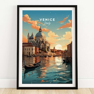 Venice Print | Italy Travel Poster | Birthday present | Wedding anniversary gift | Italy Art Print of Venice