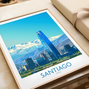 Santiago Wand Kunst Druck Chile Santiago Reise Druck Wand Kunst Chile Wandbehang Wohnkultur Santiago Kunst Liebhaber Geschenk Santiago Geburtstagsgeschenk