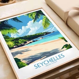 Seychelles Travel Print Wall Art Seychelles Poster Artwork Travel Home Decor Gift Art Lovers Illustration Poster