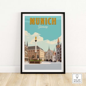 Munich Germany Print | Munich Poster | Wall Art Gift - German Travel Poster