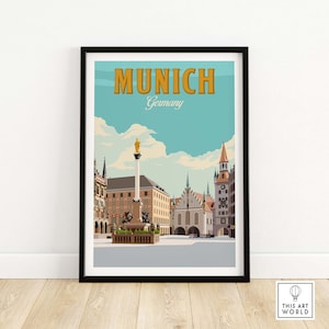 Munich Germany Print | Munich Poster | Wall Art Gift - German Travel Poster