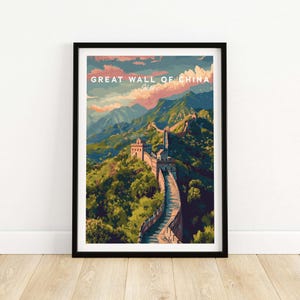 Great Wall of China Ancient Wonder Poster - China Heritage Art Print