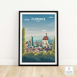 Florence Wall Art Print - Italy | Travel Poster | Home Decor | Framed & Unframed Gift Idea