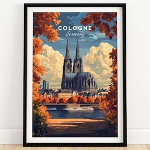 Cologne Travel Print Wall Art Germany Wall Hanging Home Decor Cologne Art Lover Gift Cologne Birthday Present