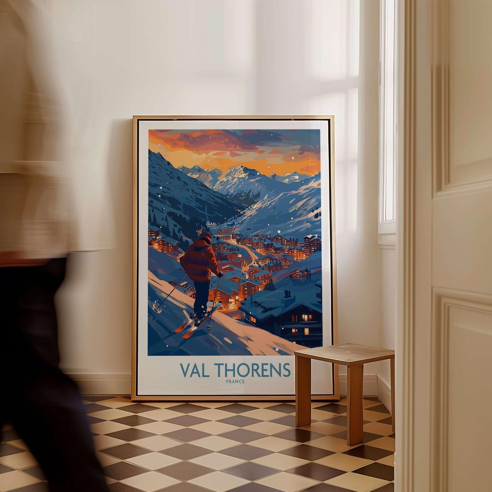 Ski Print Val Thorens Wall Art Poster Val Thorens Skiing Gift Home ...
