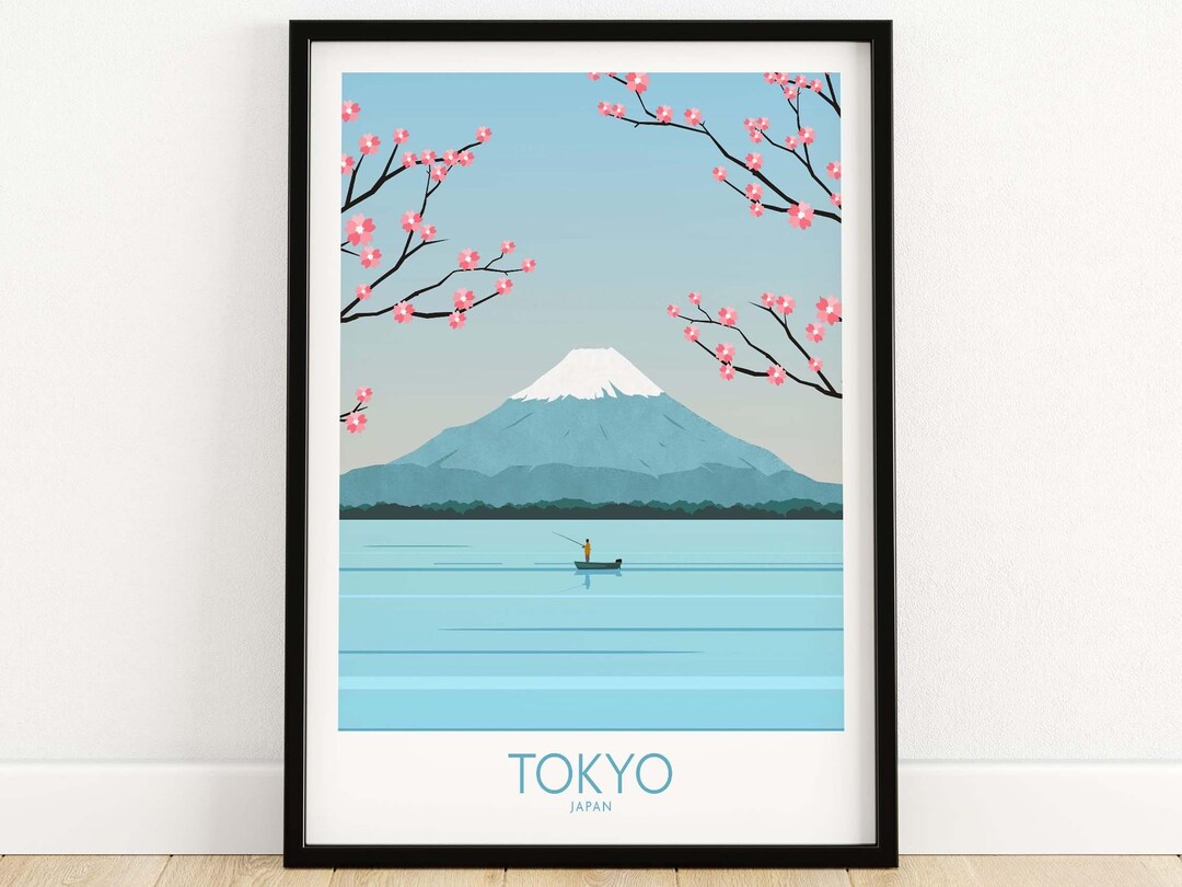 Tokyo Poster Japan Print | Mount Fuji Wall Art | Tokyo Gift Idea - Etsy