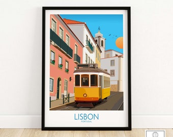 Lisbon Wall Art Print | Portugal Travel Poster