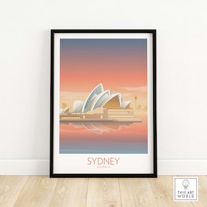 Sydney Australia Wall Art | Australian Poster Print | Sydney Harbour | Sydney Opera House Artwork | Sydney Gift