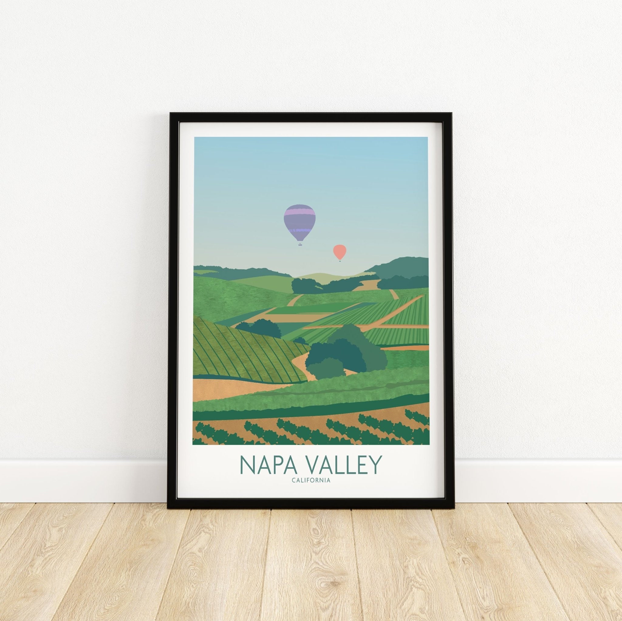 Napa Valley Print California Wall Art Napa Valley Poster Etsy
