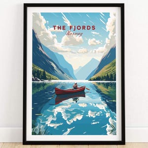 Fjords Wall Art Norway | Birthday present | Wedding anniversary gift