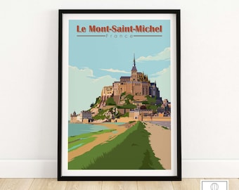 モンサンミッシェル フランス 旅行 ウォールアート ポスター プリント