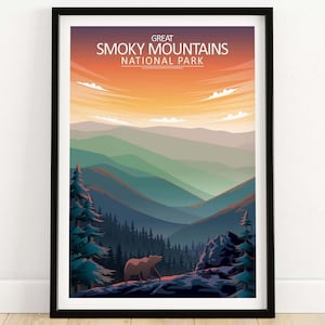 Great Smoky Mountains Print | National Park Poster | Wall Art | The Smokies Gift Idea