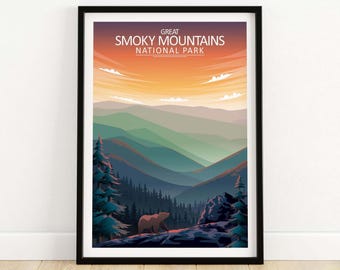 Great Smoky Mountains Print | National Park Poster | Wall Art | The Smokies Gift Idea
