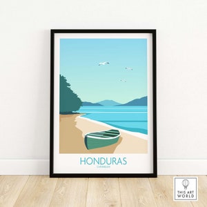 Honduras Poster Caribbean Print