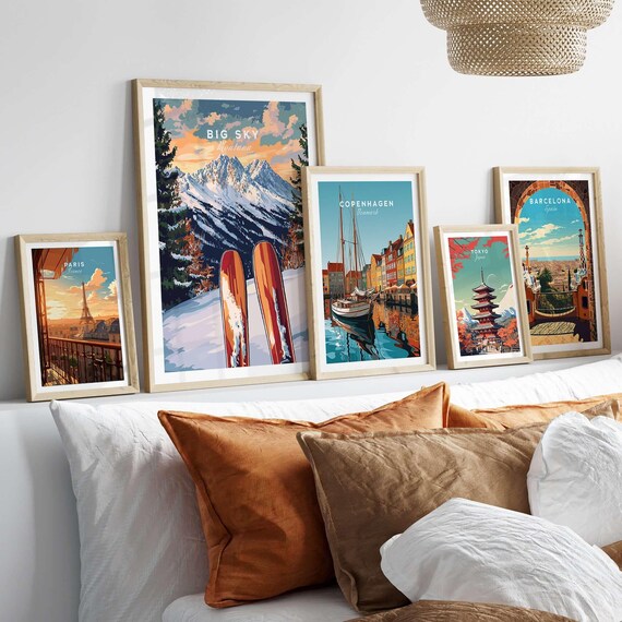 Big Sky Wall Art Ski Print Big Sky Poster Big Sky Ski Resort