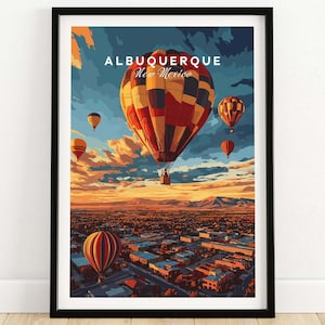 Albuquerque Print Albuquerque Travel Print Wall Art  Wall Hanging Home Decor Albuquerque Art Lover Gift Albuquerque Birthday Present